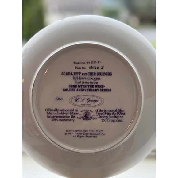 Plate Titled "Scarlett and Her Suitors", part of the "Gone with the Wind" Series - Picture 2 of 2